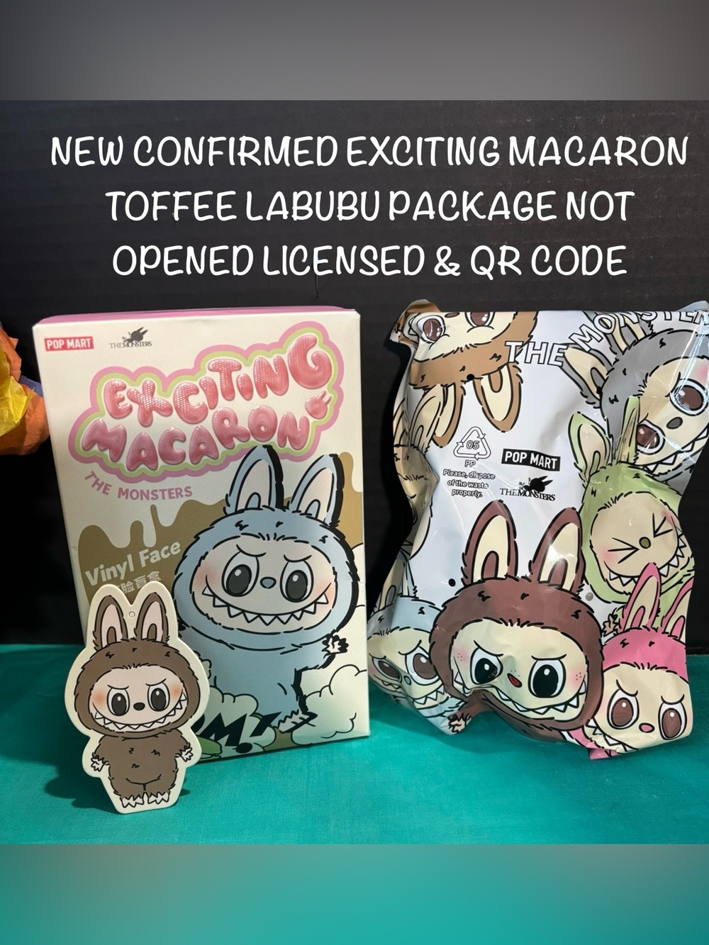Pop Mart Confirmed Exciting Macaron Toffee Labubu Package not open Licensed